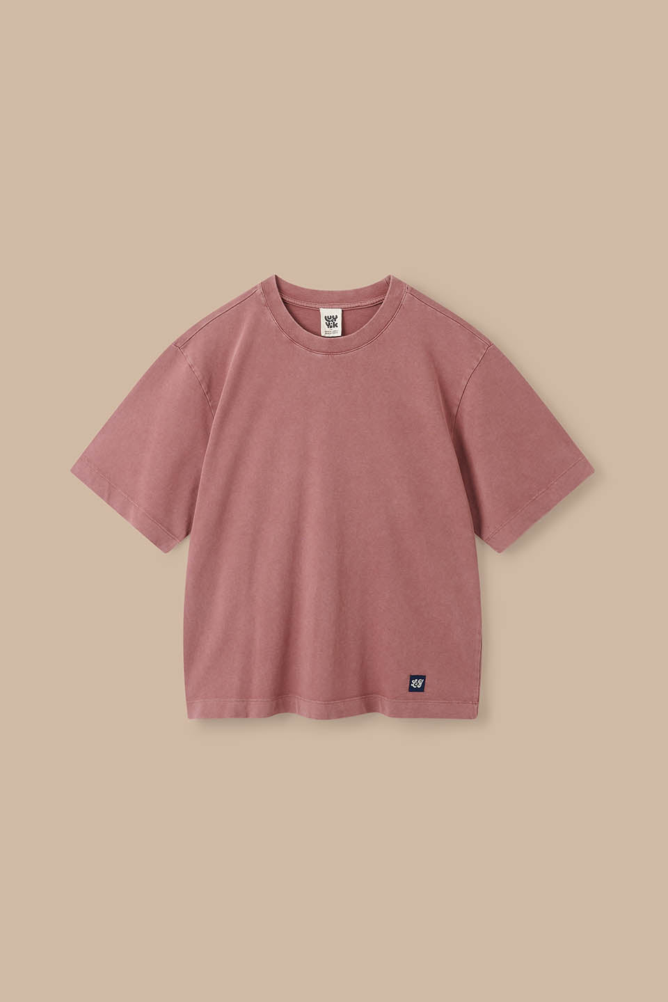 Noa Boxy T-Shirt - Organic Cotton in Washed Pink