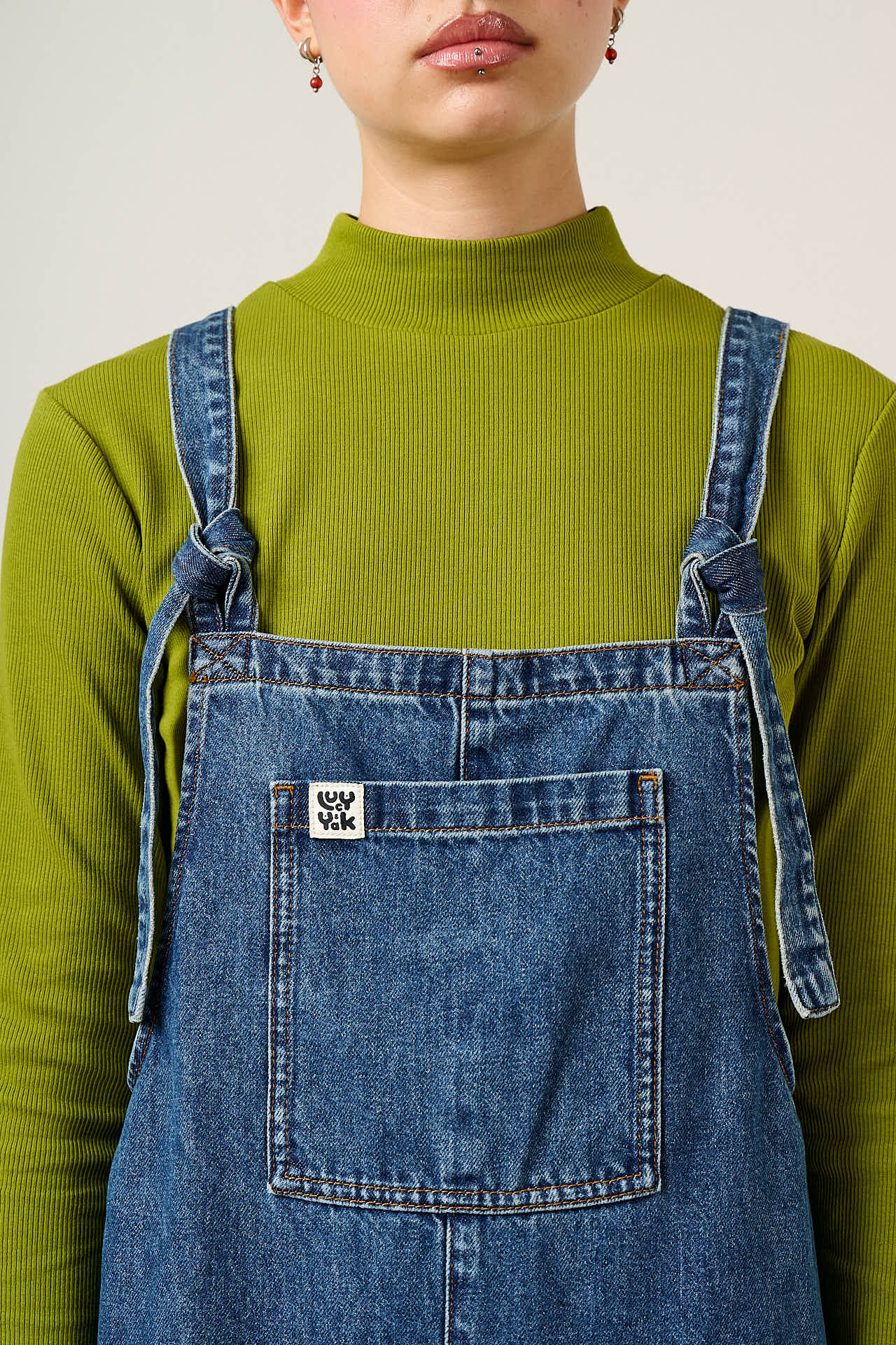 Original - Denim Dungarees in Mid Wash Blue (NEW SKU)