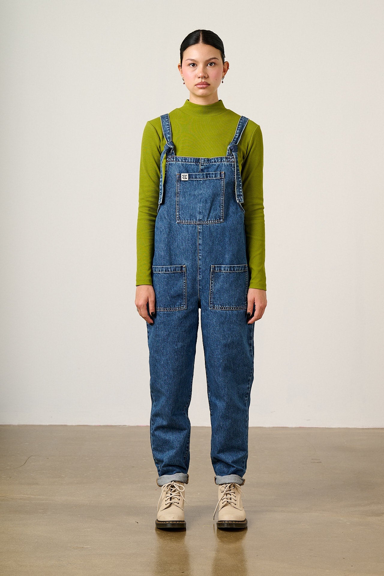 Original - Denim Dungarees in Mid Wash Blue (NEW SKU)
