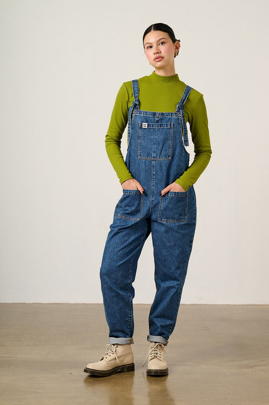Original - Denim Dungarees in Mid Wash Blue (NEW SKU)