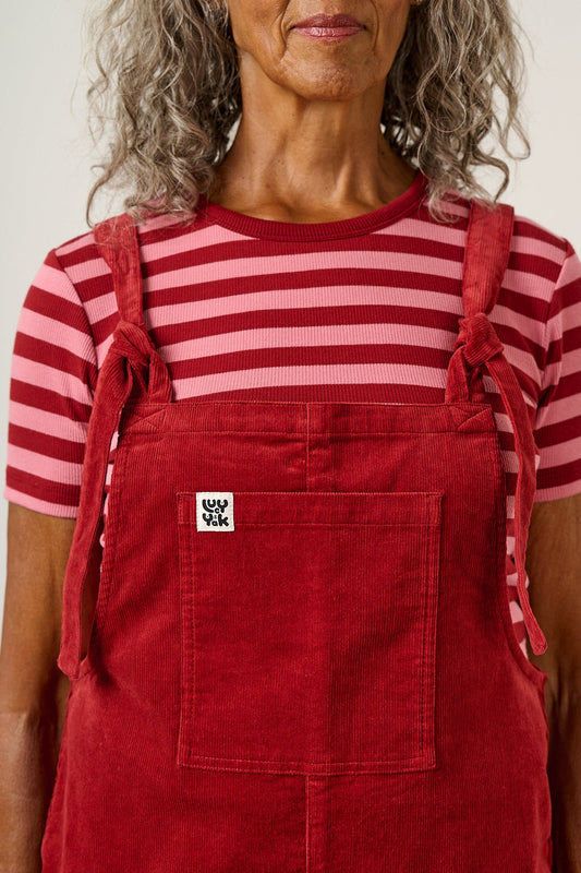 Original - Corduroy Overalls in Maroon
