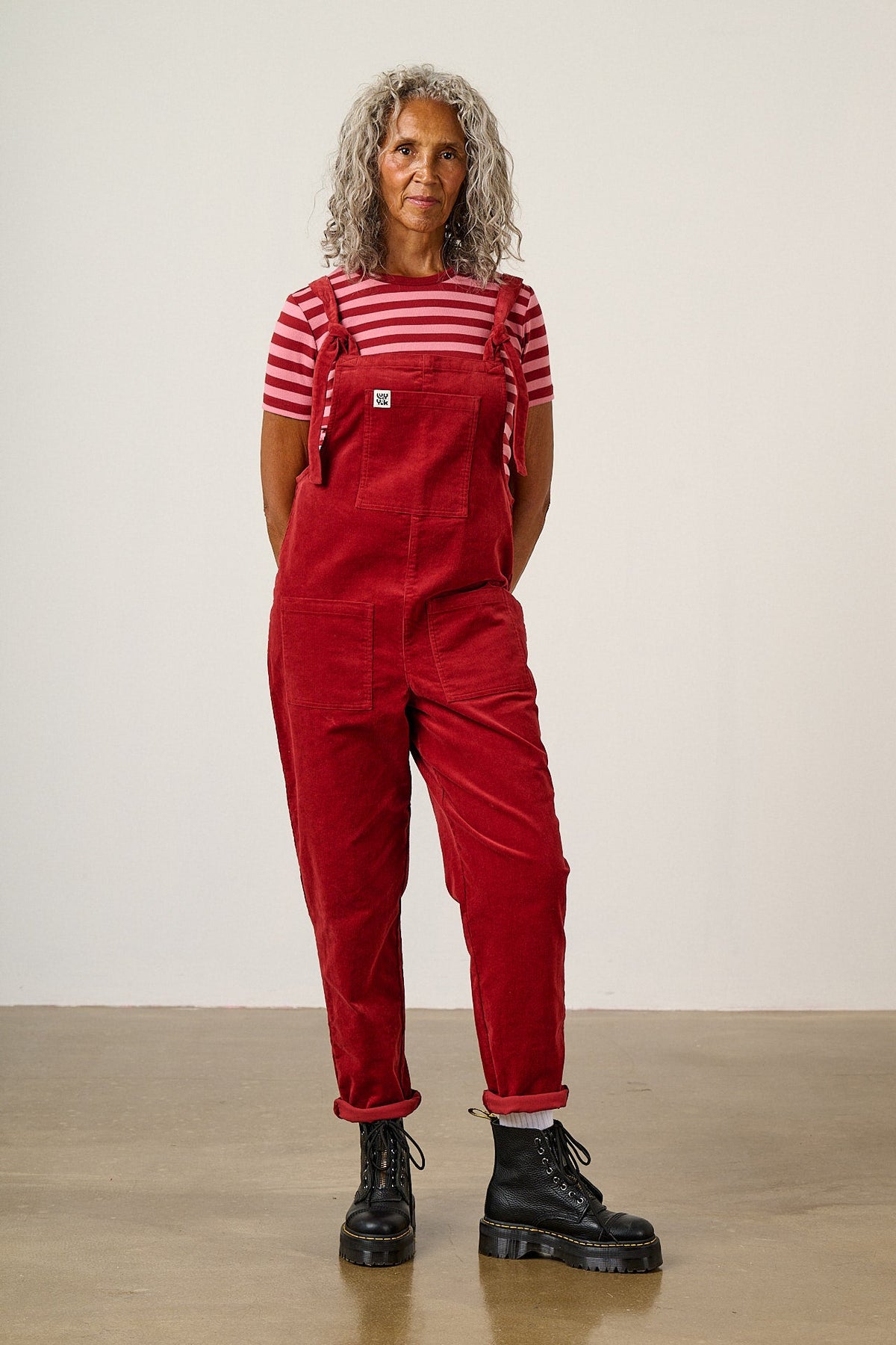Original - Corduroy Overalls in Maroon