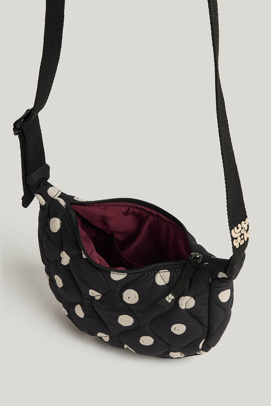Reims - Crossbody Bag in Black and White Polka Dot