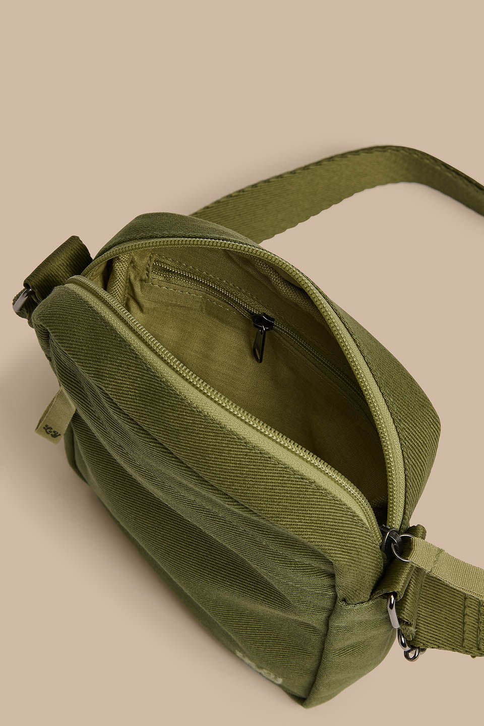 Roxton Crossbody Bag - Organic Cotton in Khaki