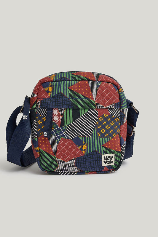 Roxton Crossbody Bag - Organic Cotton in Star Patchwork Print