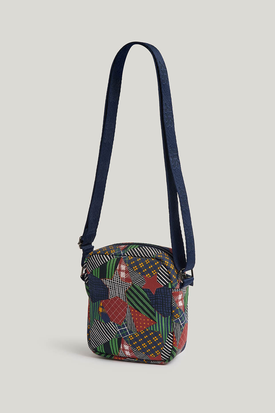 Roxton  - Cotton Crossbody Bag in Star Patchwork Print