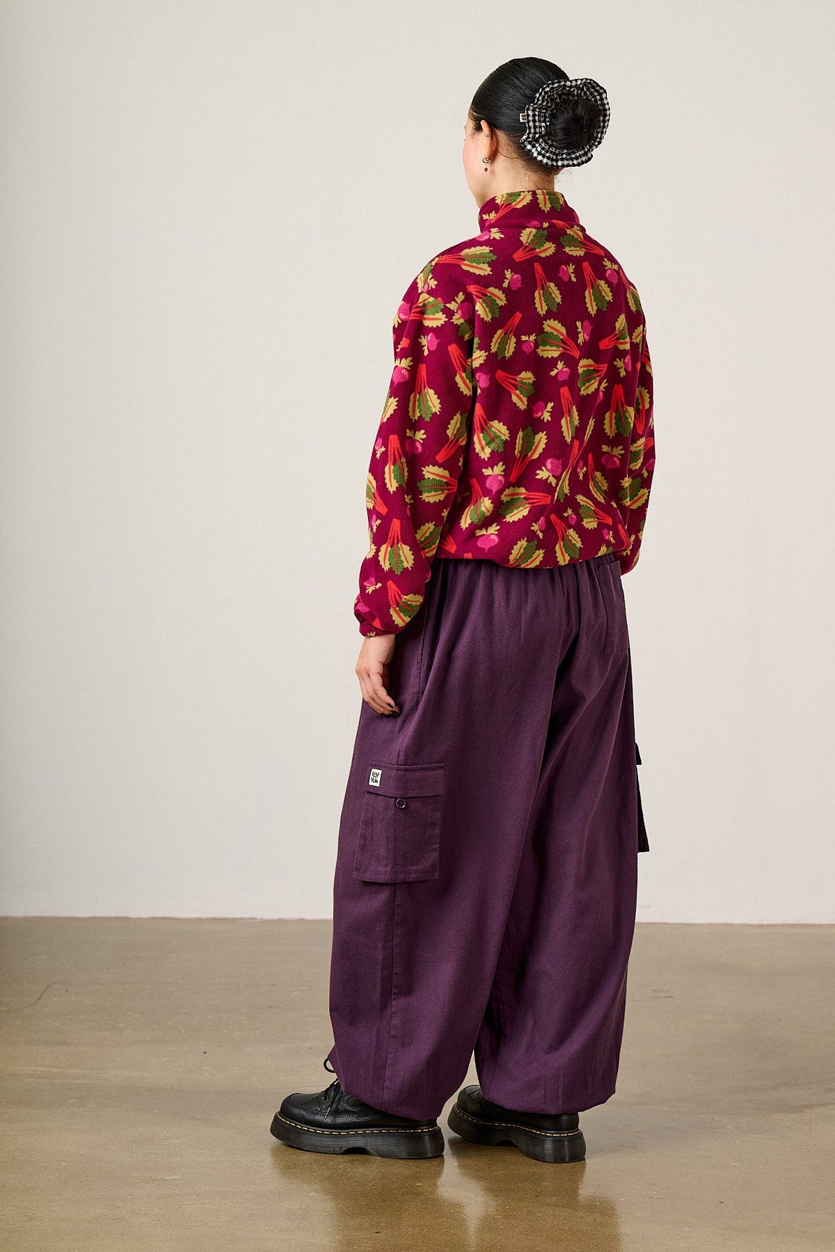 Stevie - Recycled Polyester Fleece in Rhubarb
