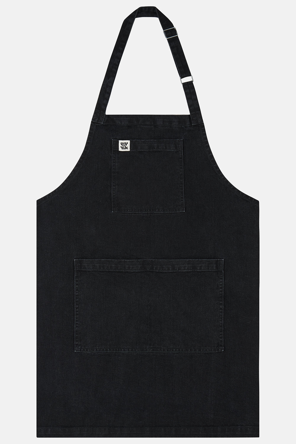 Ada - Heavyweight Denim Apron in Washed Black