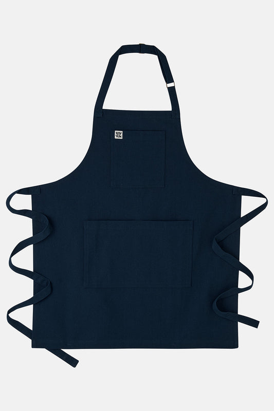 Ada - Heavyweight Cotton Apron in Navy Blue