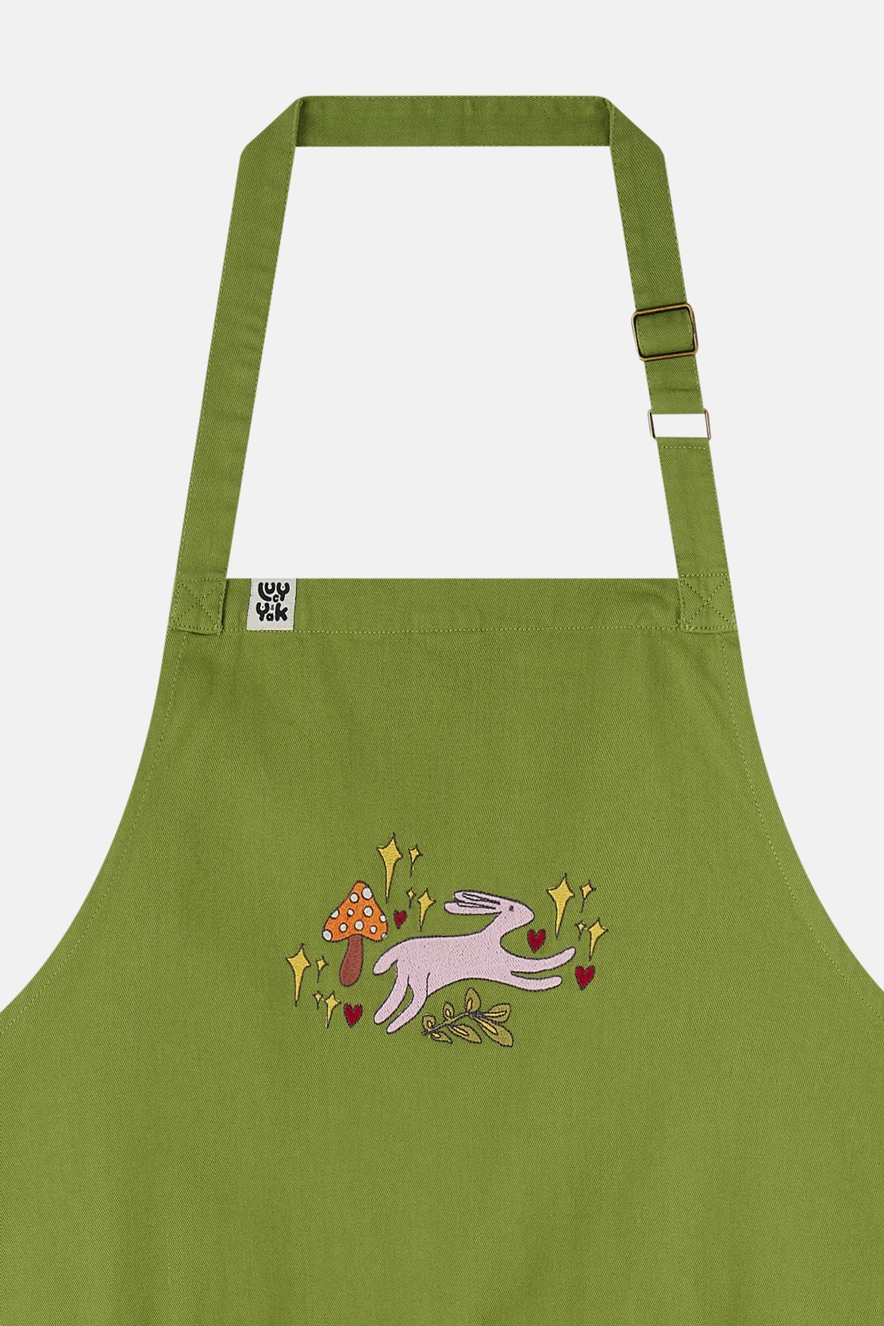 L.E. Amaia - Midweight Cotton Apron with Bunnies Embroidery