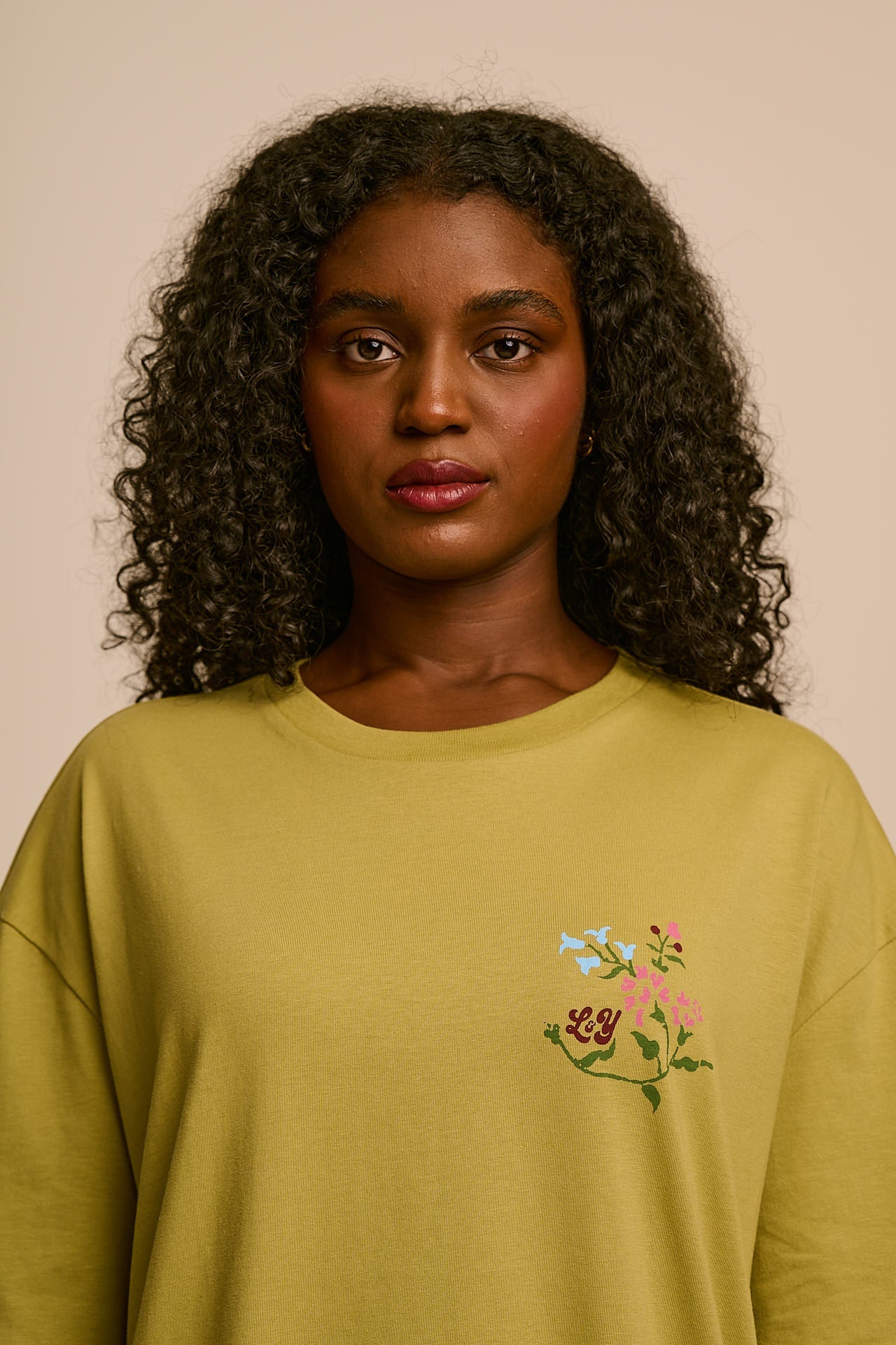 Benny - Oversized Cotton T-Shirt in Green Palace Floral