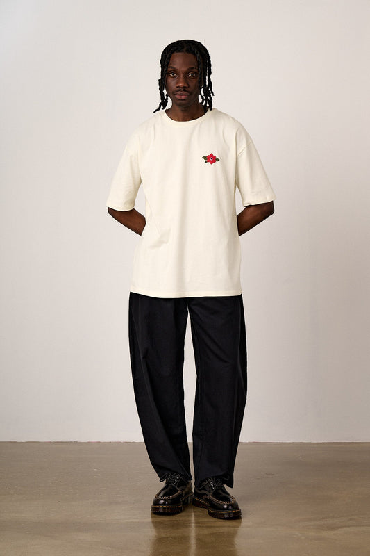 Benny - Oversized Cotton T-Shirt in Tattoo Print