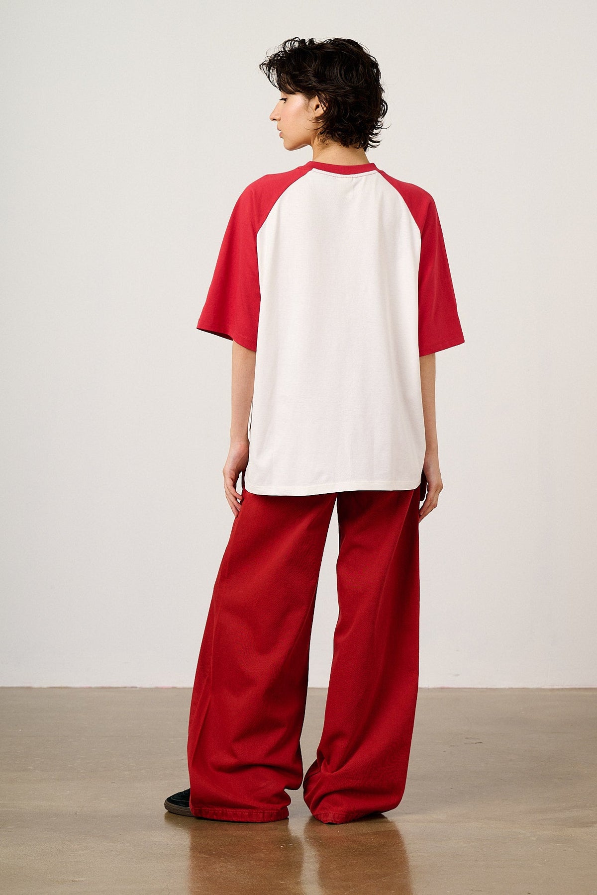 Bradley Oversized Raglan T-Shirt - Organic Cotton in Cherry Sweet Print
