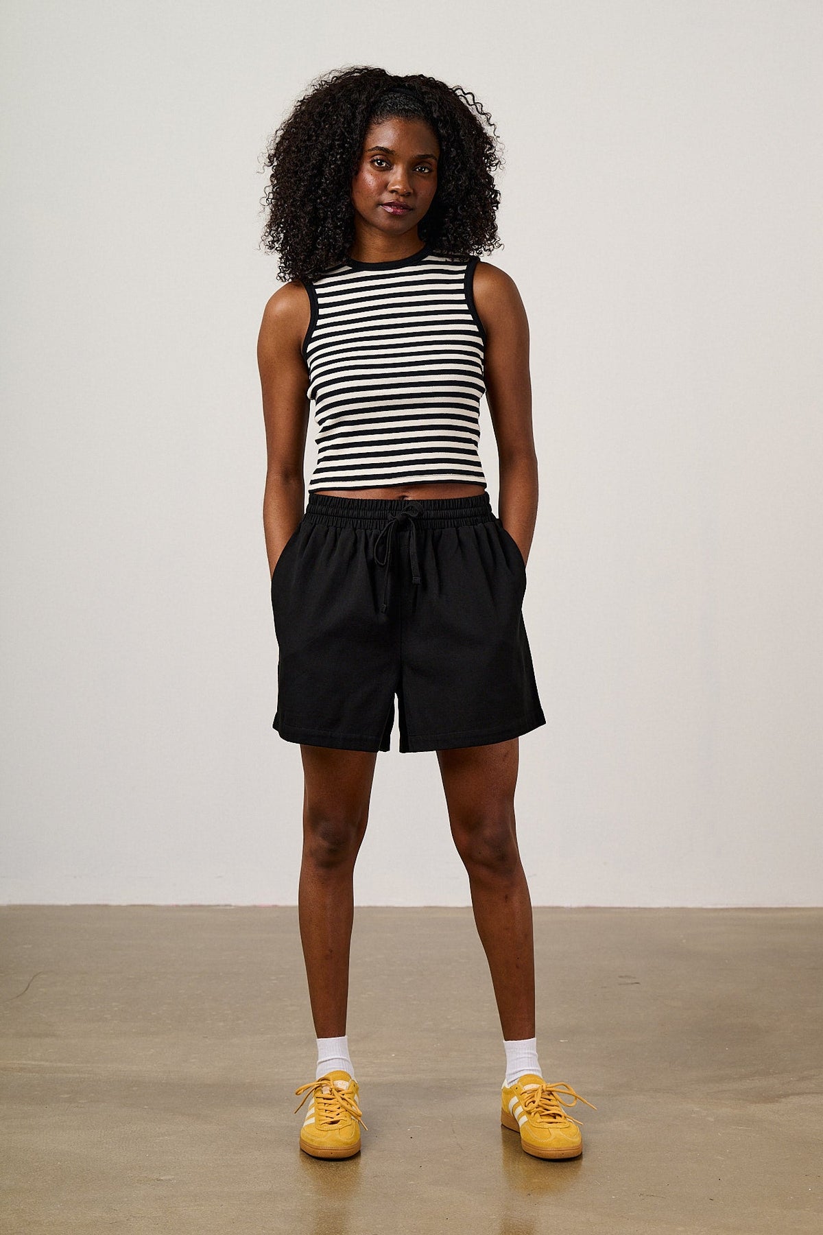 Charlie - Cotton Shorts in Black
