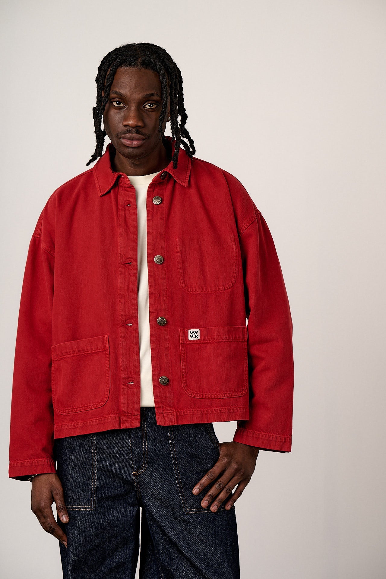 Connie - Denim Jacket in True Red Wash