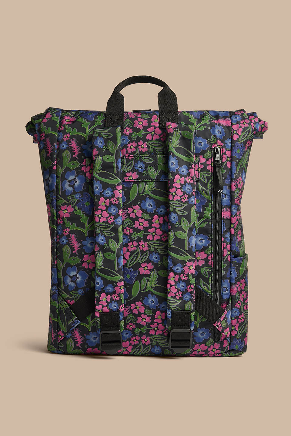 Jenson - Roll Top Backpack in Ditsy Floral