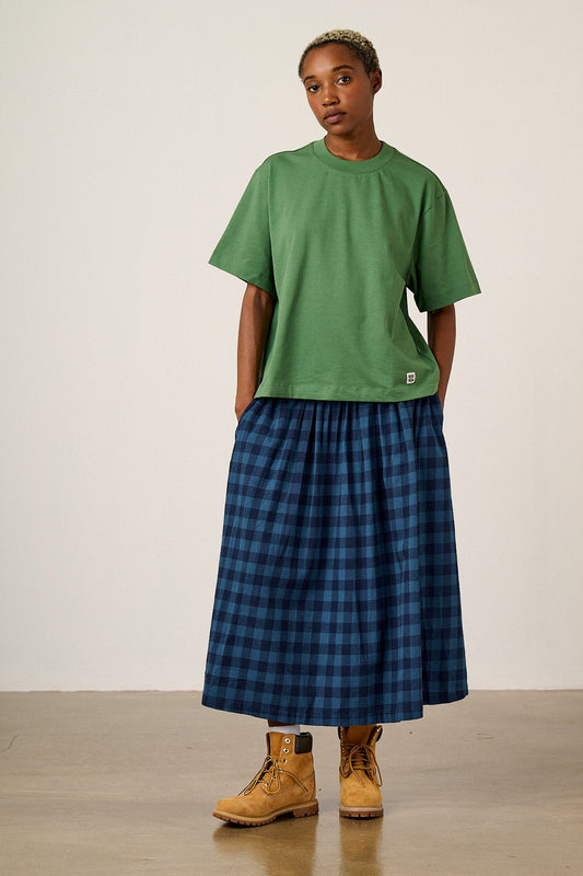 Noa - Cotton Boxy T-Shirt in Green