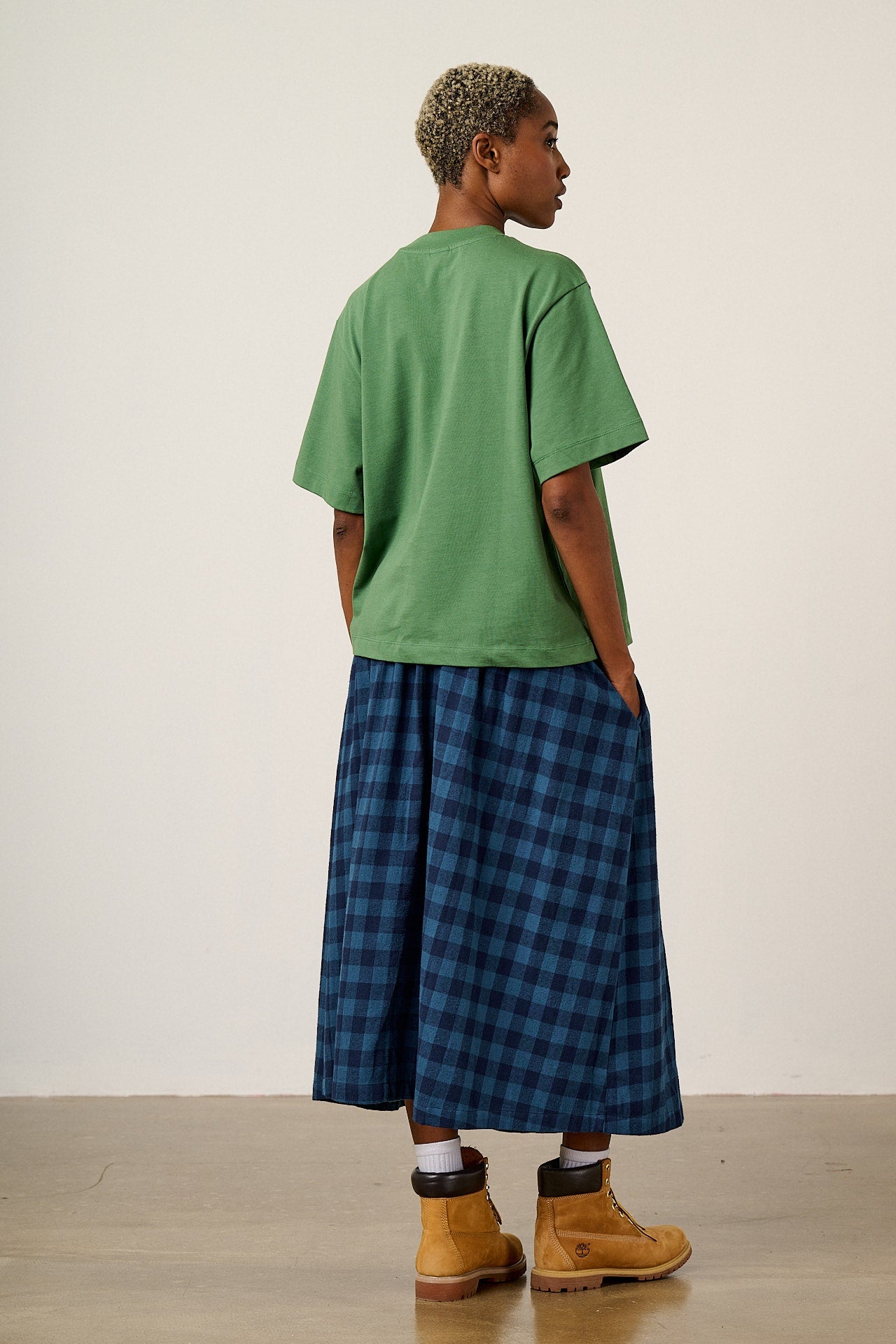 Noa - Cotton Boxy T-Shirt in Green