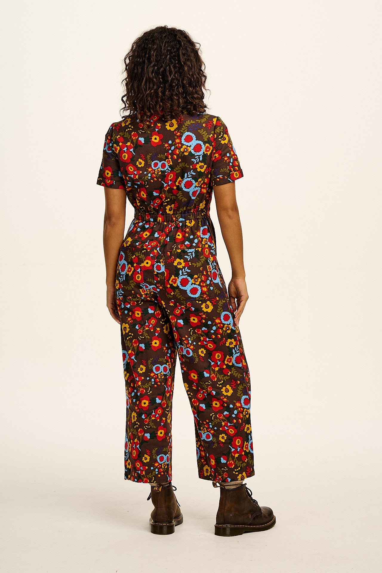 Ragan - Cotton Jumpsuit in Follow Trails Floral Print