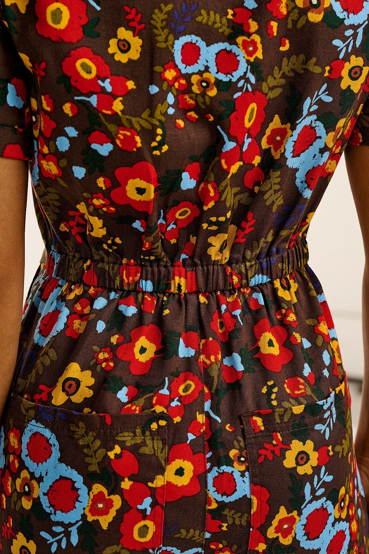 Ragan - Cotton Jumpsuit in Follow Trails Floral Print