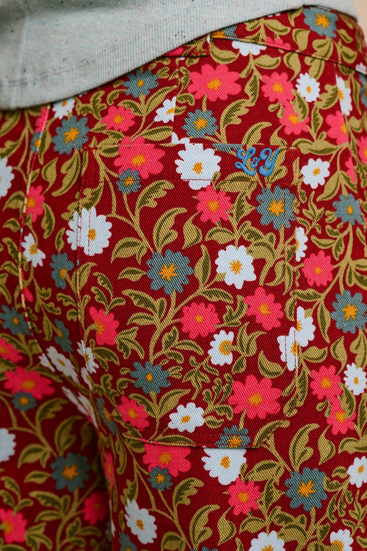Delores Wide Leg Trousers - Organic Cotton in Palace Floral Print