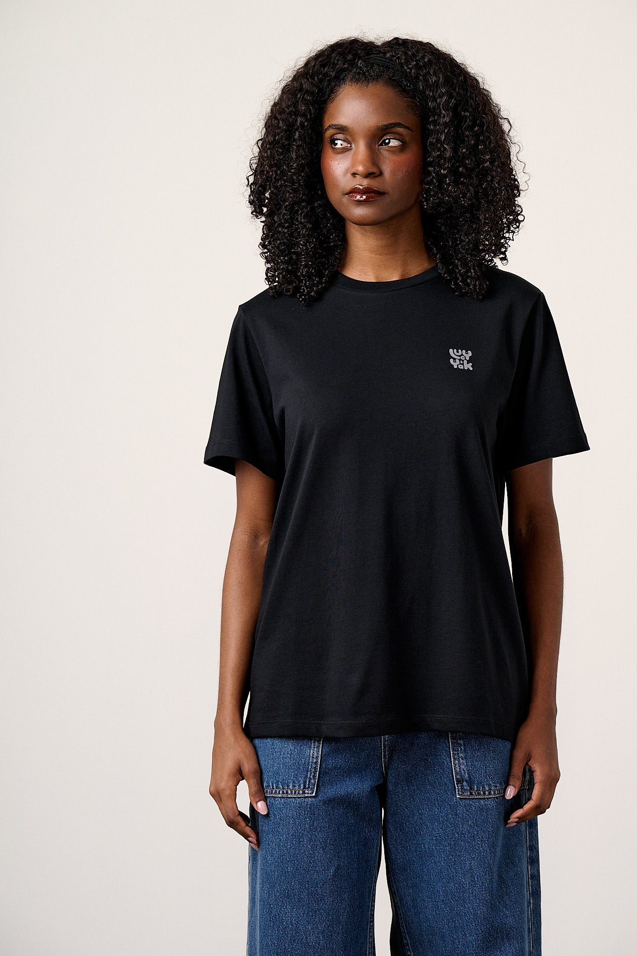 Denver - Cotton T-Shirt in Black