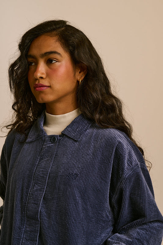 Devan Jacket - Organic Cotton Corduroy in Blue