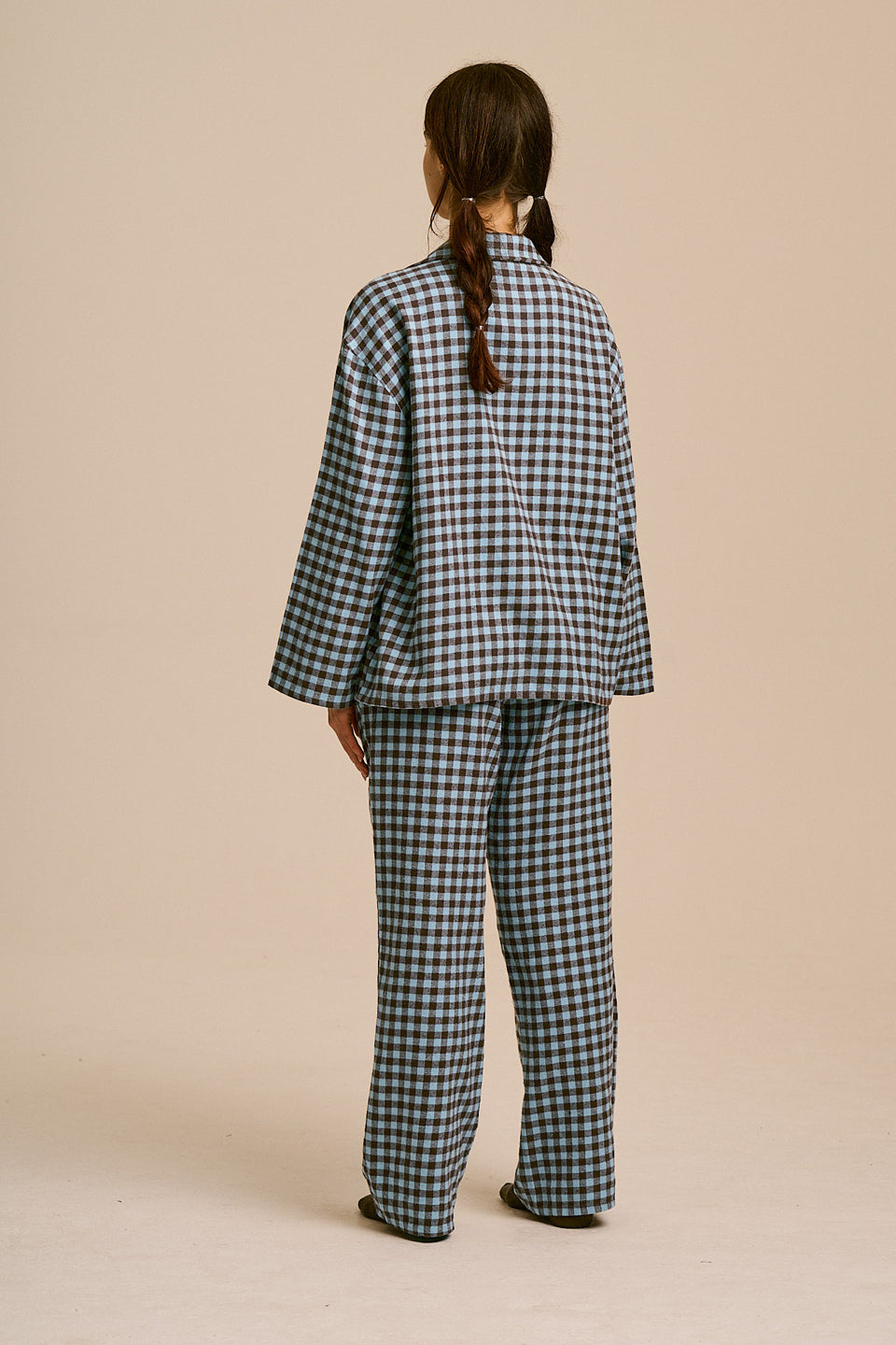 Dreamer - Pyjamas in Blue and Brown Checkerboard