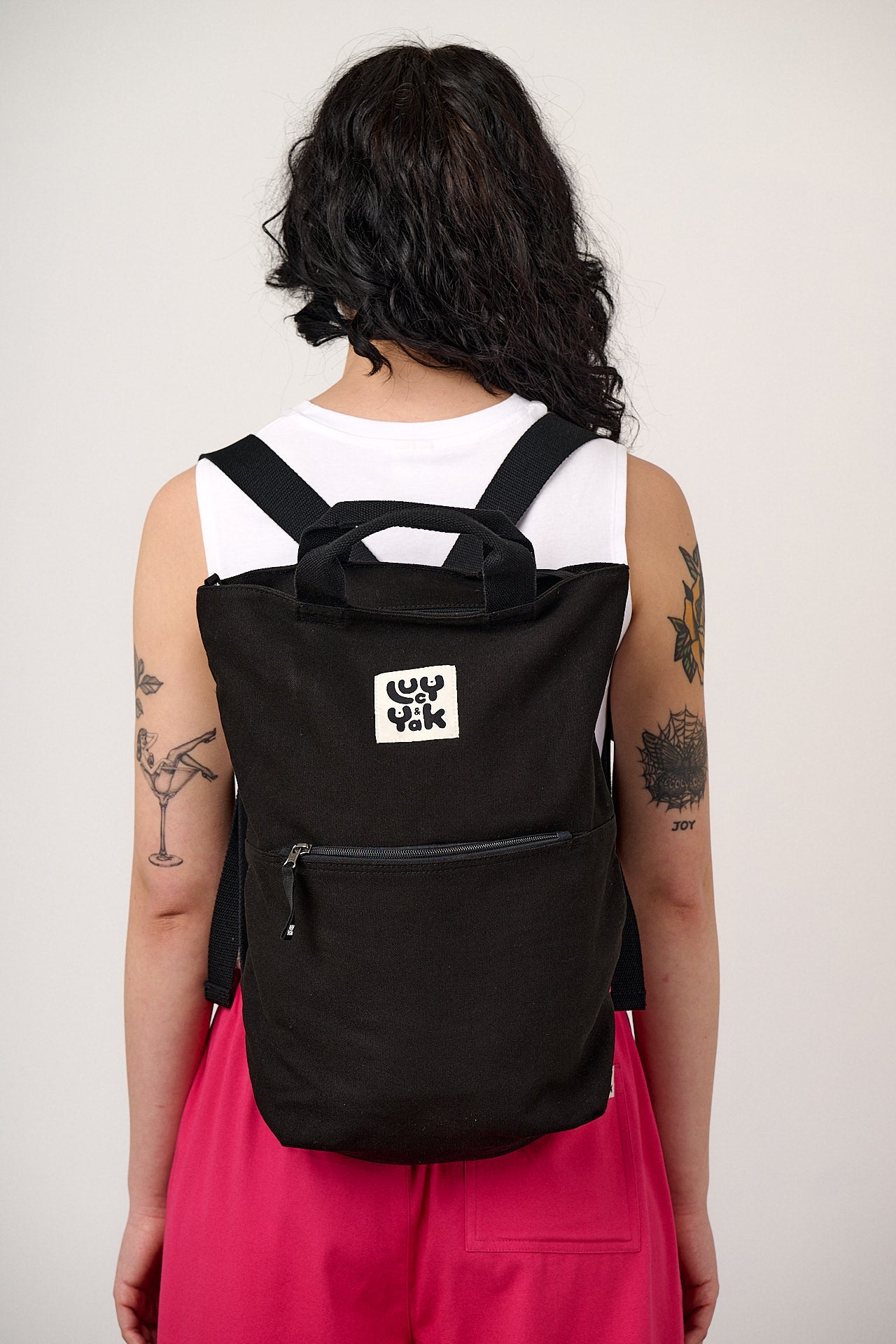 Dylan - Canvas Backpack in Black