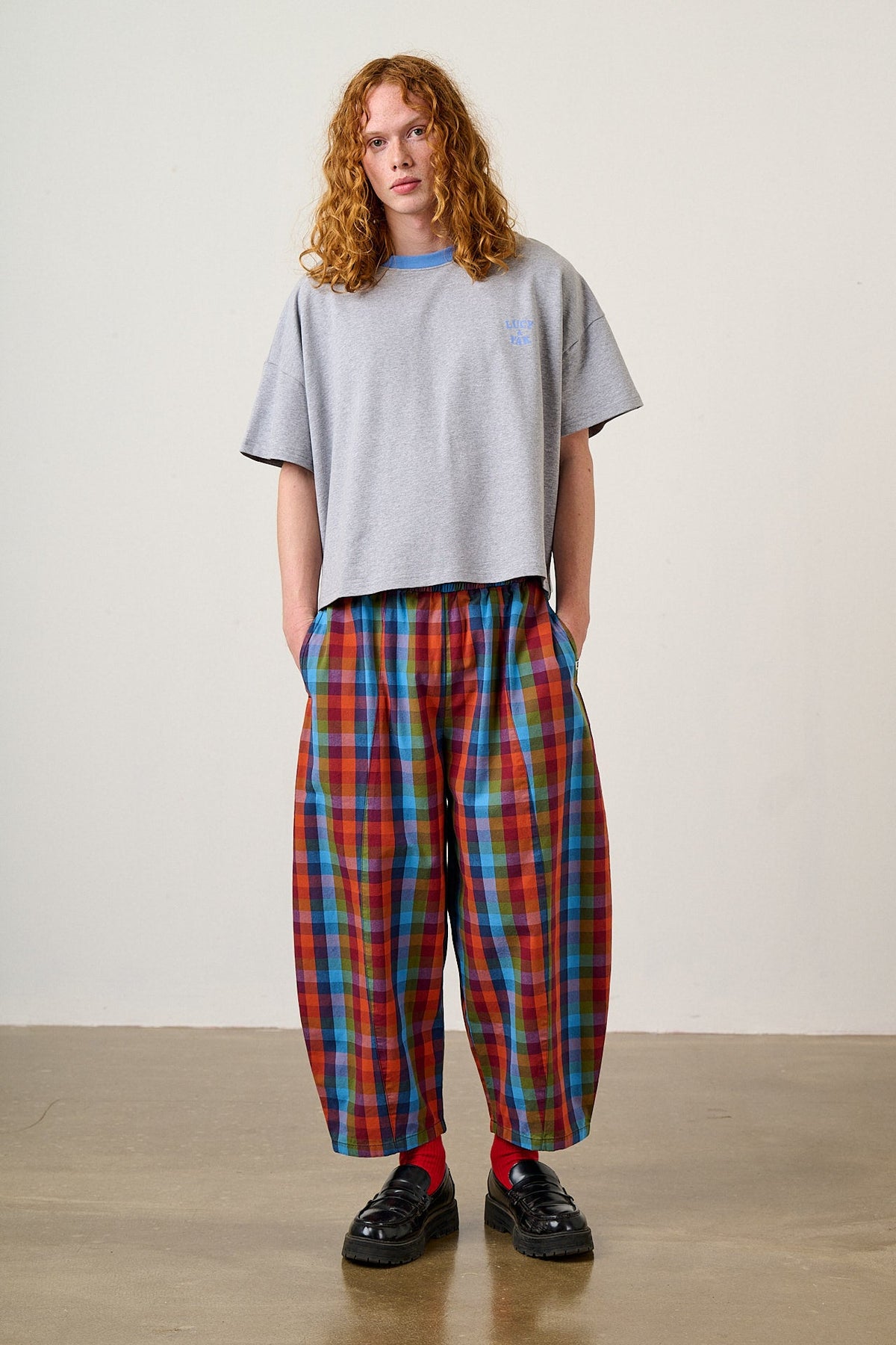Everlie - Oversized Cotton Marl Tee in Grey Marl