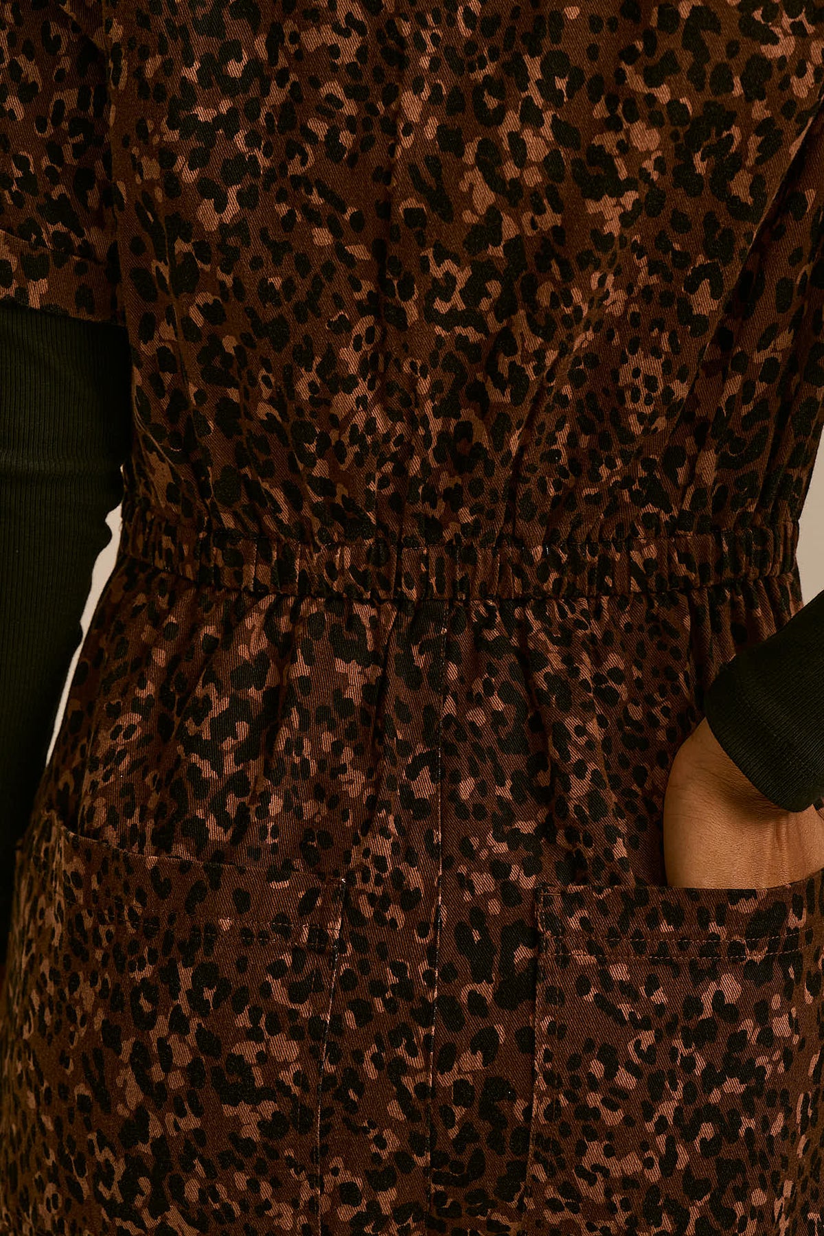 Finnegan Full Length Jumpsuit - Organic Cotton Twill in Animal