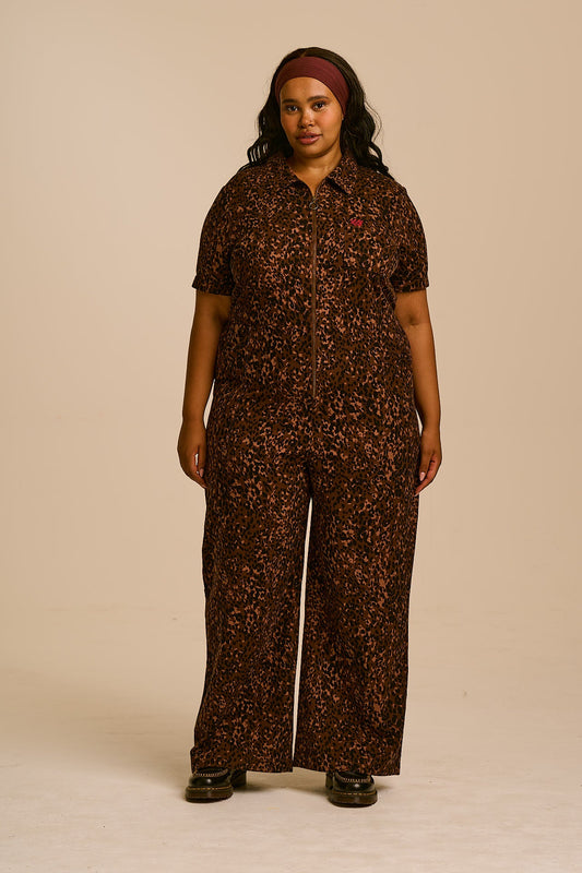 Finnegan - Organic Cotton Full Length Jumpsuit in Animal