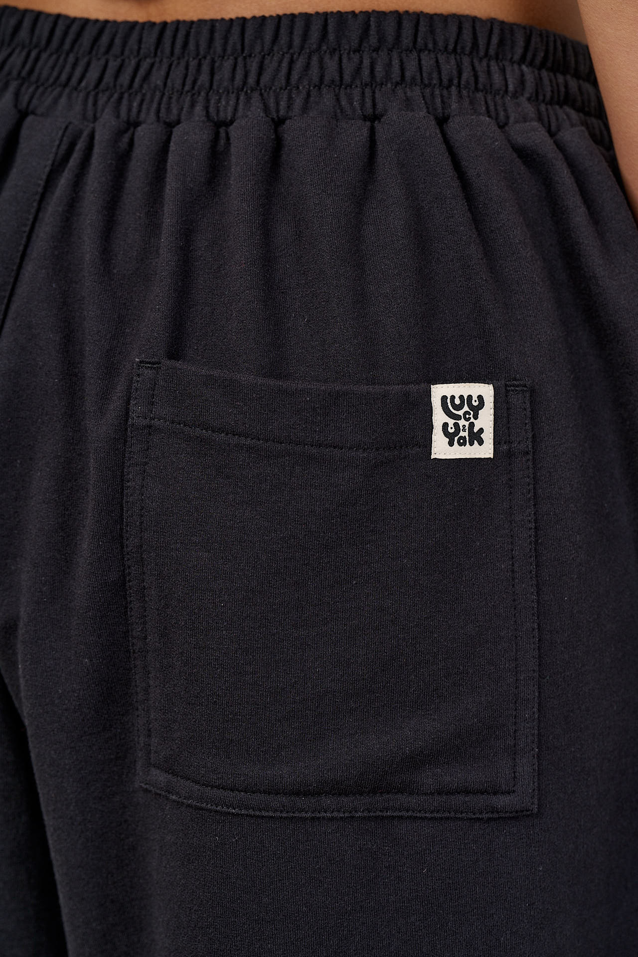 Freddie - Barrel Leg Cotton Trouser in Black