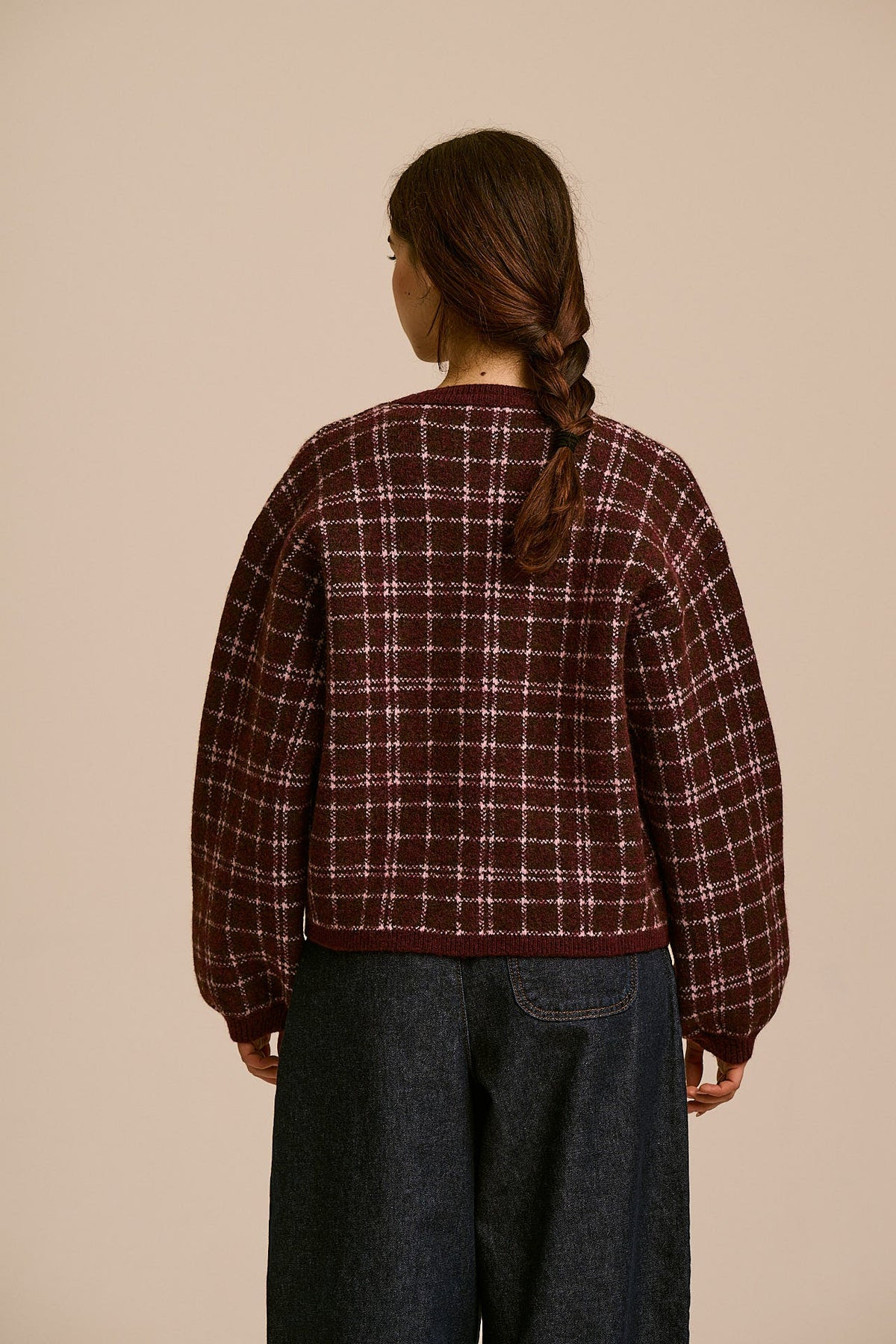 Gin - Cardigan in Romantic Check