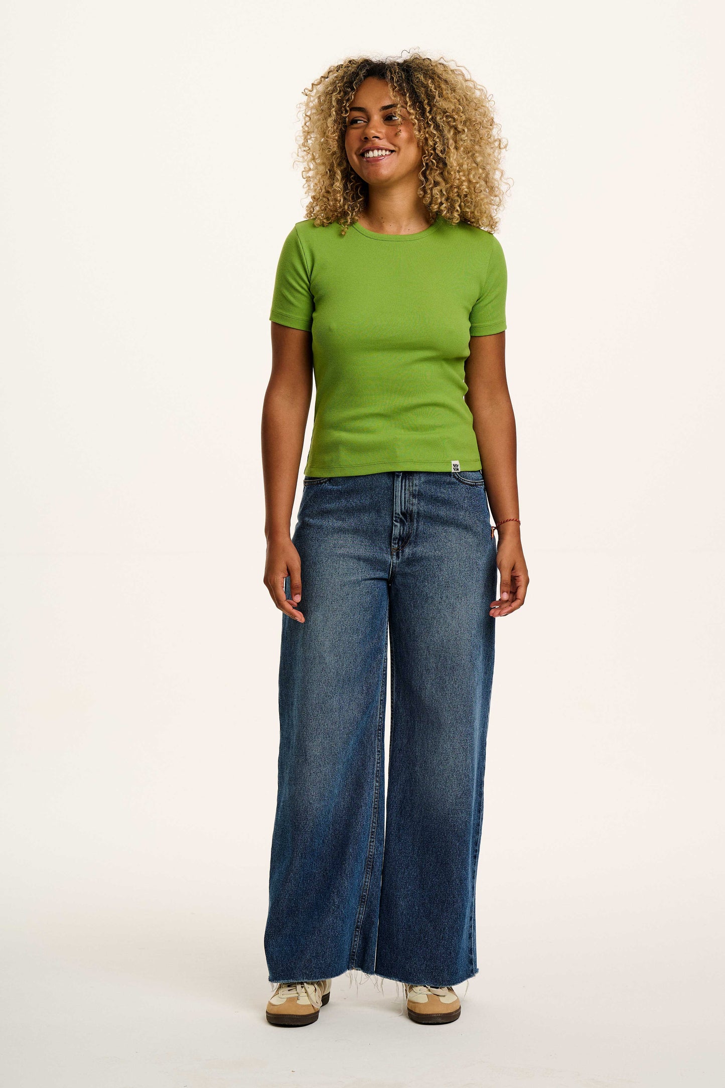 Gracie -  Cotton Tee in Sugar Snap Green