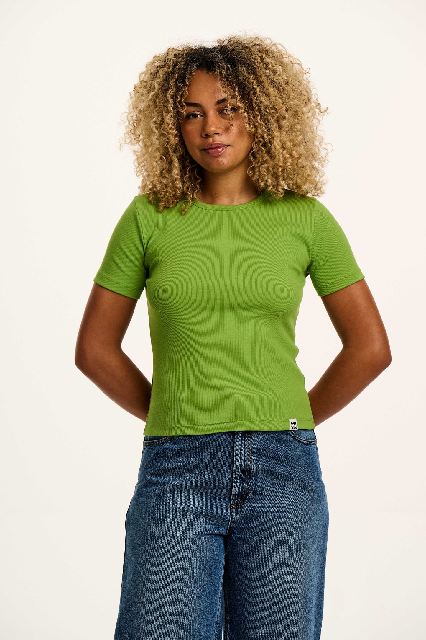 Gracie -  Cotton Tee in Sugar Snap Green