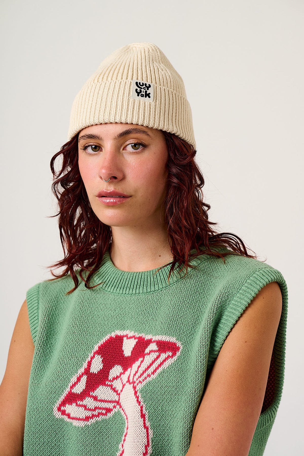Luca - Beanie in Ecru