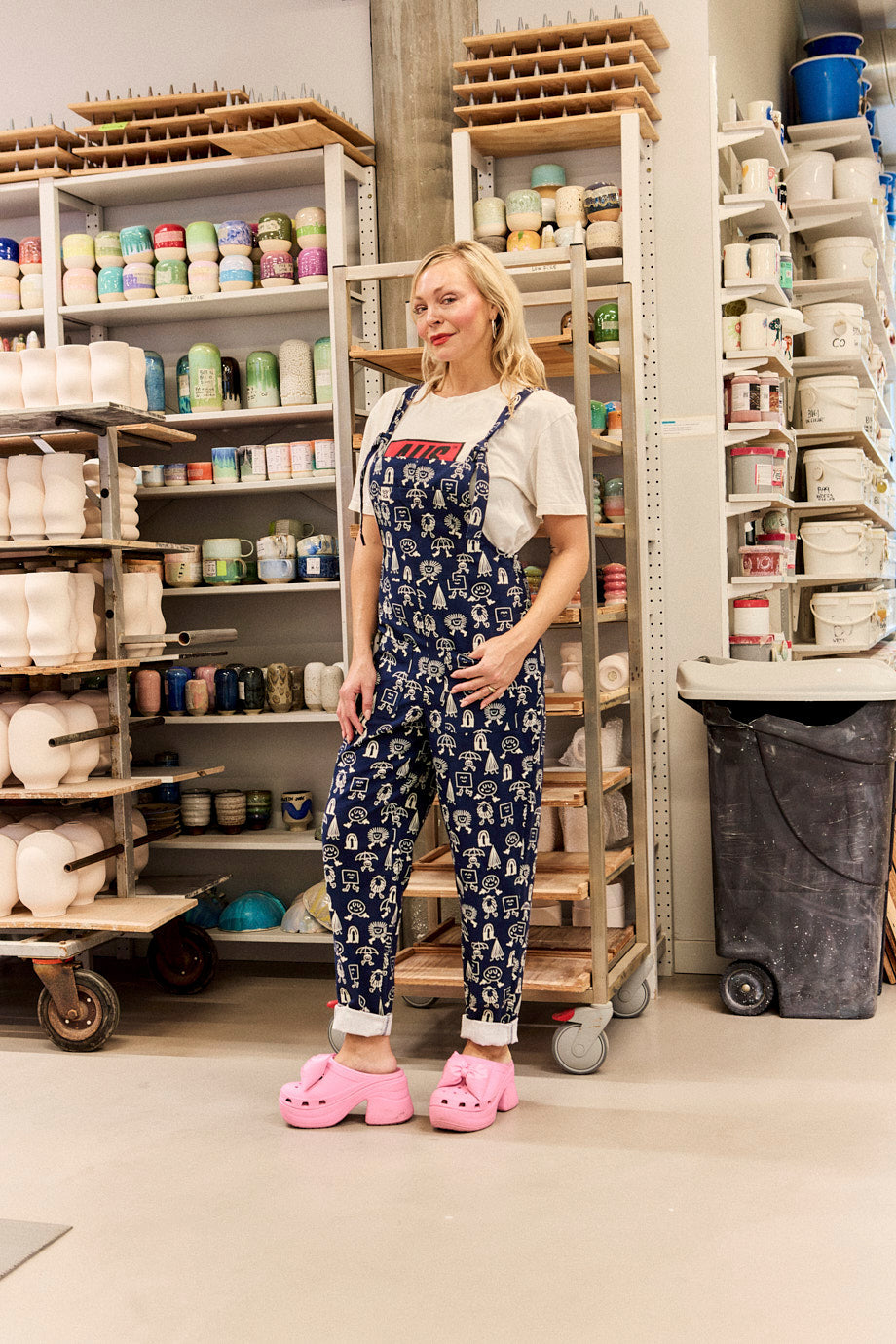 L.E. Original - Organic Cotton Overalls in Walking in the Rain Studio Arhoj & Yak