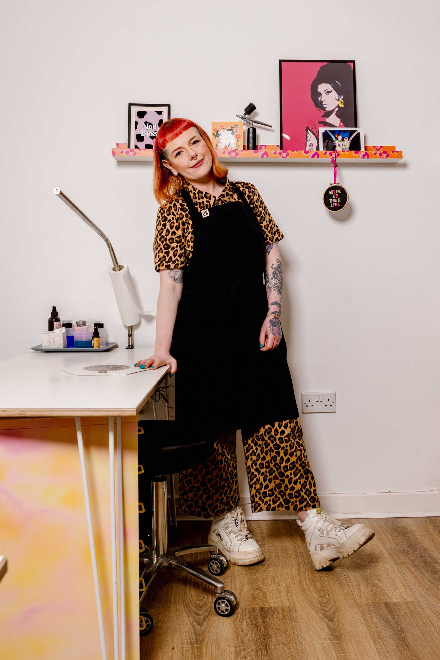 Amaia - Midweight Cotton Apron in Black