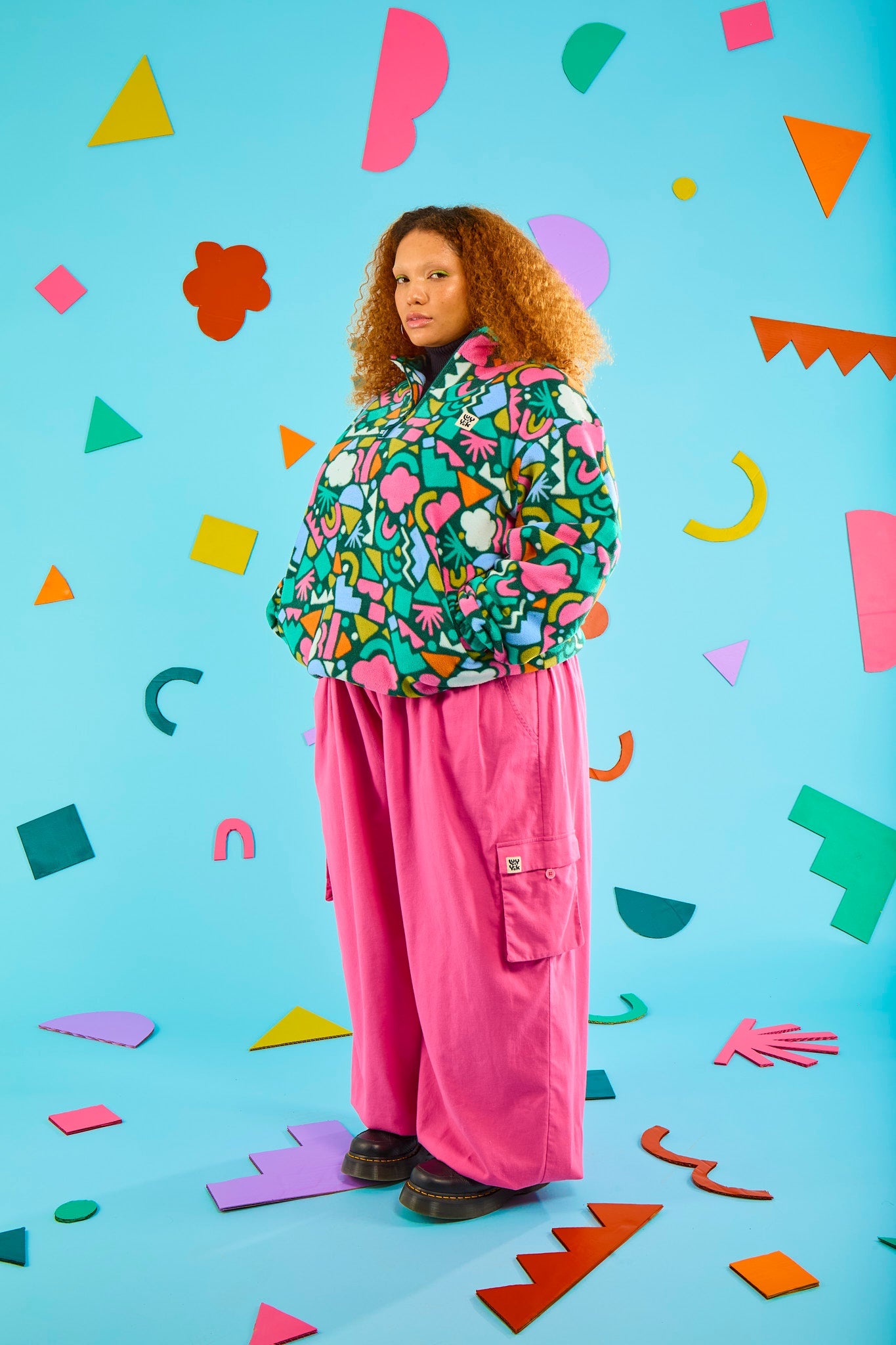 Stevie - Polar Fleece in Bold Shapes