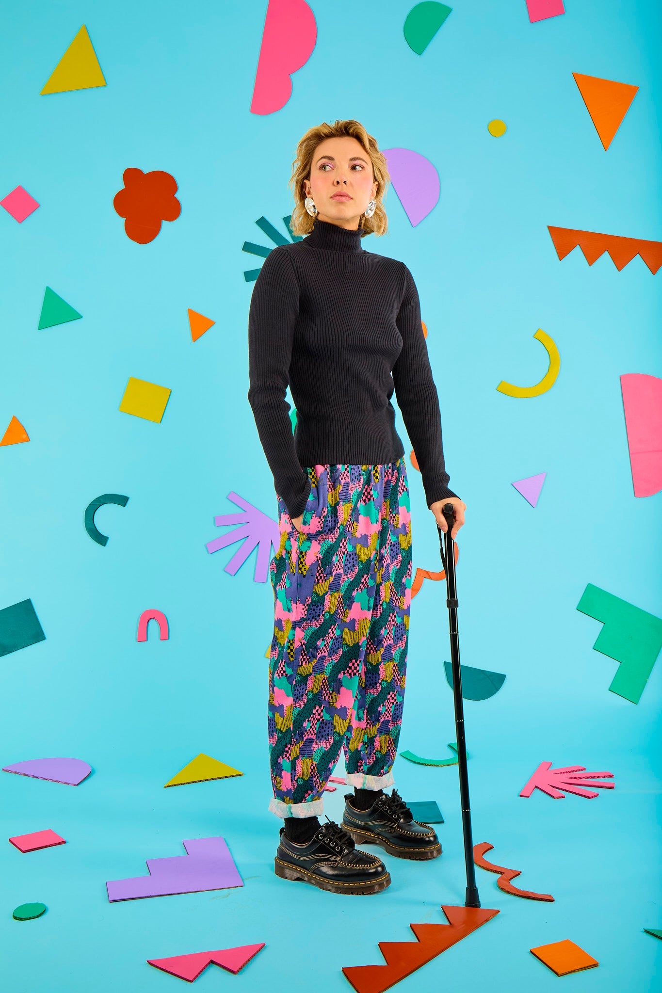 Alexa - Cotton Trousers in Make Your Mark