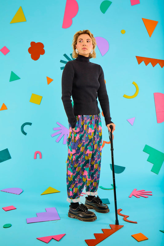 Alexa - Cotton Trousers in Make Your Mark