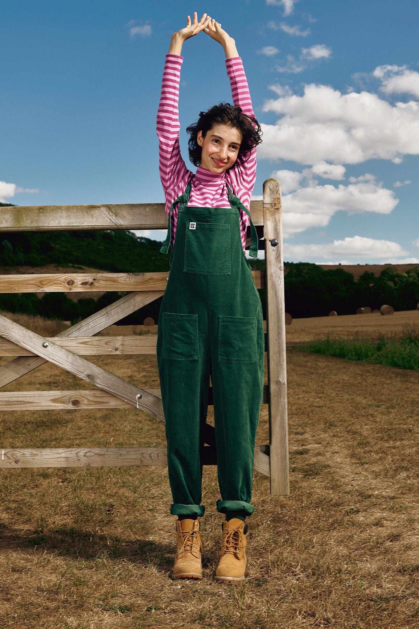 Original - Corduroy Dungarees in Dark Green