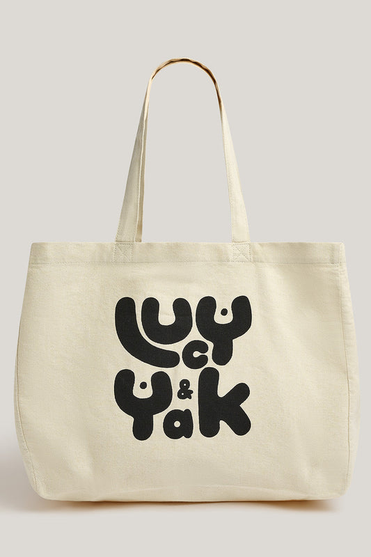 Large Tote Bag in Ecru