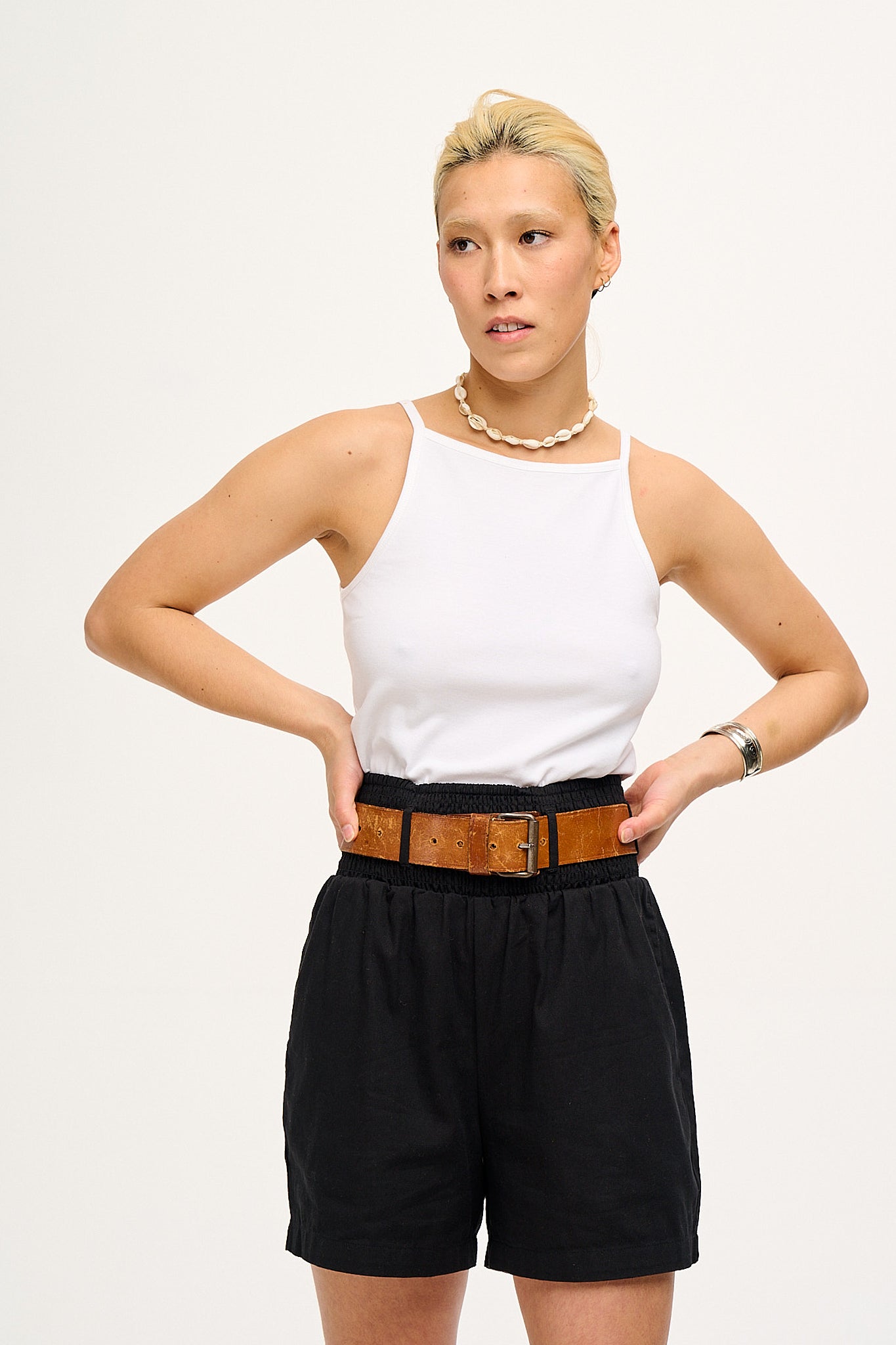 Adele - Cotton Shorts in Black