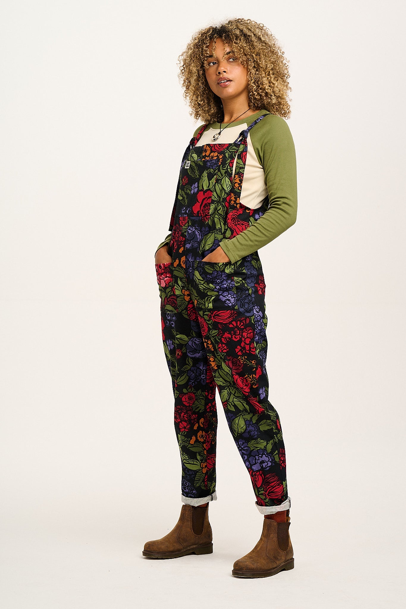 Original - Cotton Dungarees in Maria Print