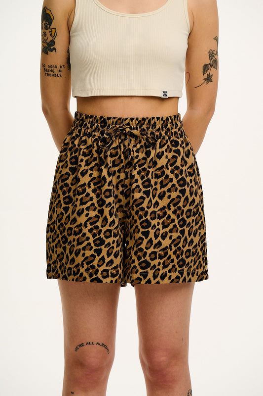 Charlie - Cotton Shorts in Leopard Print