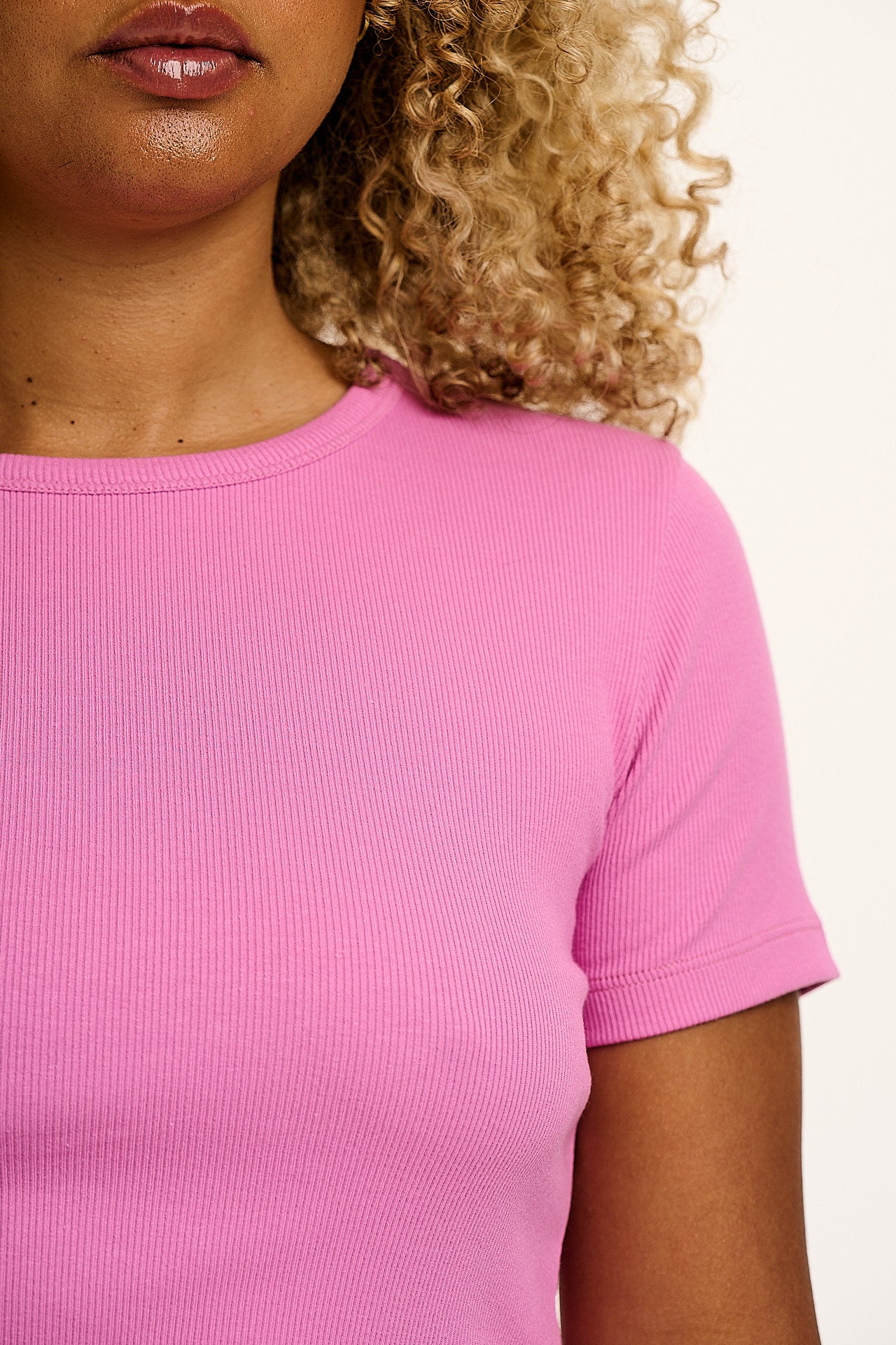Gracie -  Cotton Tee in Opera Mauve Pink