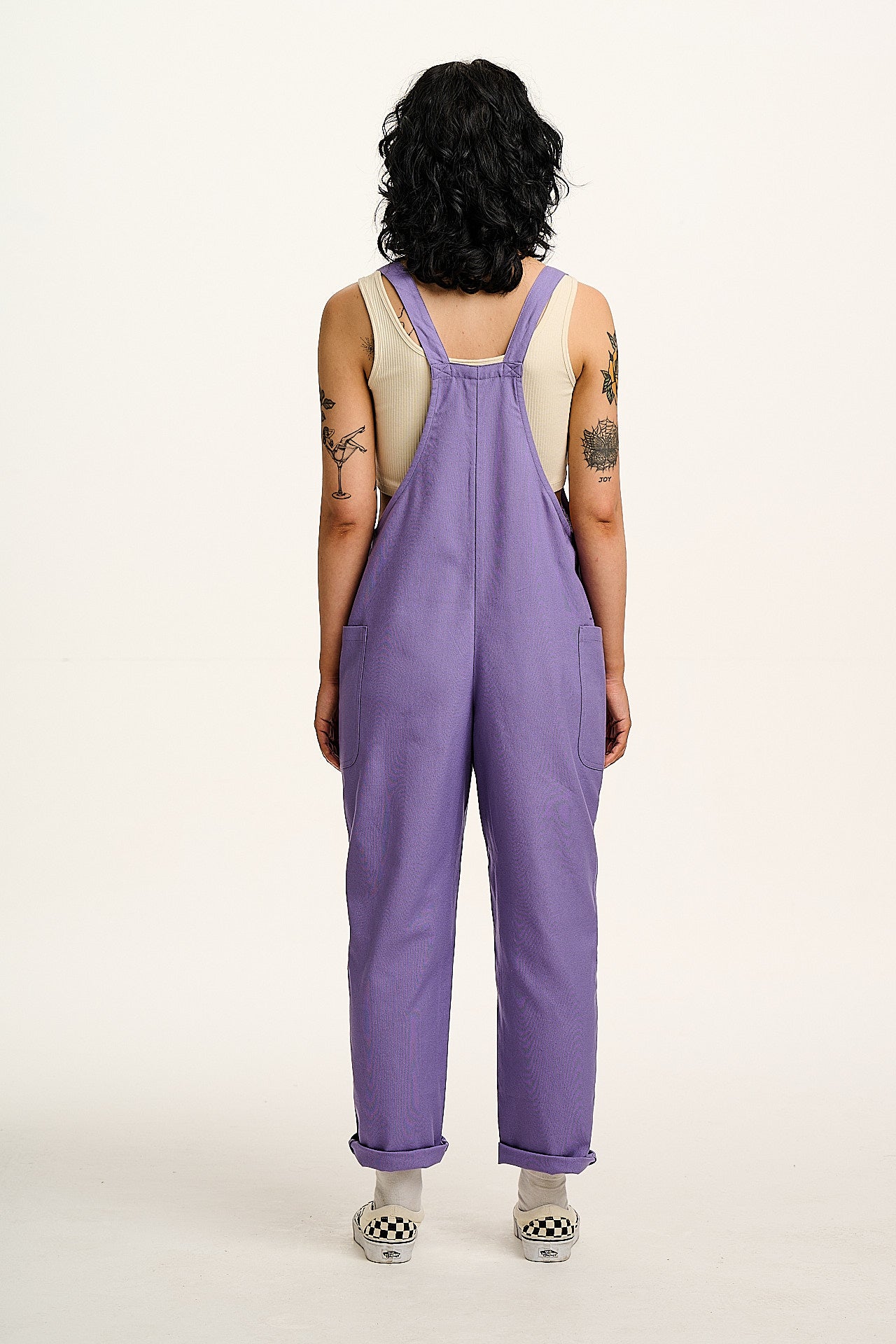 Una - Cotton Dungarees in Purple