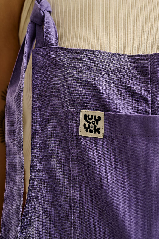 Una - Cotton Dungarees in Purple
